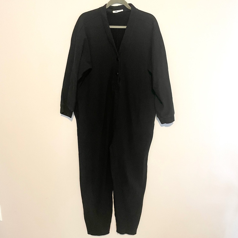 Wol Hide Easy Coveralls black S organic cotton minimalist Lagenlook comfy casual